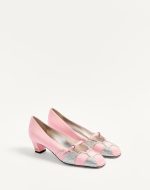 BOWOW PUMPS IN MOIRÈ FABRIC WITH CRYSTALS 45MM